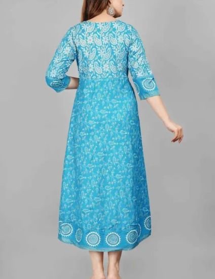 Women Anarkali Blue