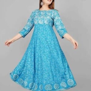 Women Anarkali Blue