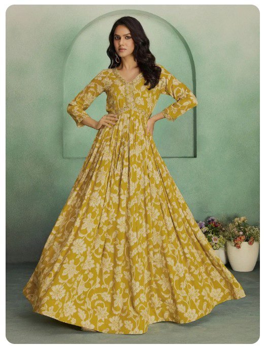 Women Anarkali Full Sleaves