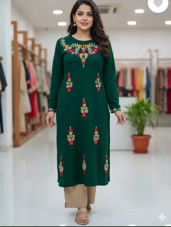 Women Viscose Rayon Kurti Pant Set