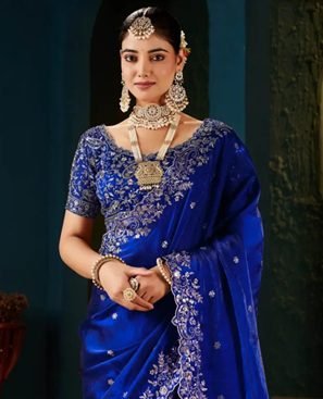 Women Tissue Satin Saree