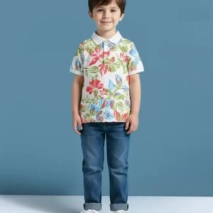 Boys Printed Pure Cotton Regular T Shirt