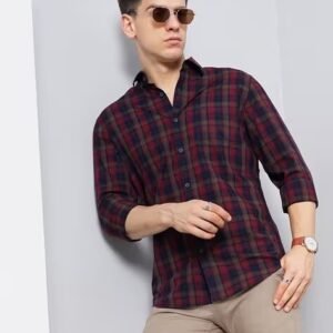 Men’s Brown Checks Shirt